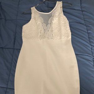 White Form Fitting Dress